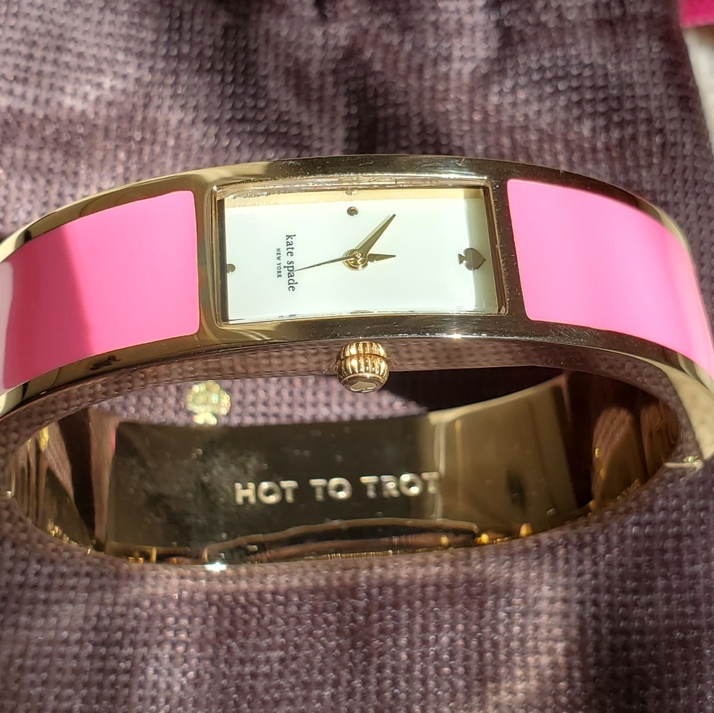 Kate Spade Hot Pink Carousel Bangle Watch - Picture 6 of 10